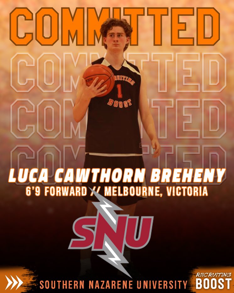 Recruiting Boost (@recruitingboost) on Twitter photo 2023 6’9 F Luca Cawthorn-Breheny has COMMITTED to D2 Southern Nazarene University! 
Congratulations! 🎊🎈🎉 
#RecruitingBoost 2023 6’9 F Luca Cawthorn-Breheny has COMMITTED to D2 Southern Nazarene University! 
Congratulations! 🎊🎈🎉 
#RecruitingBoost