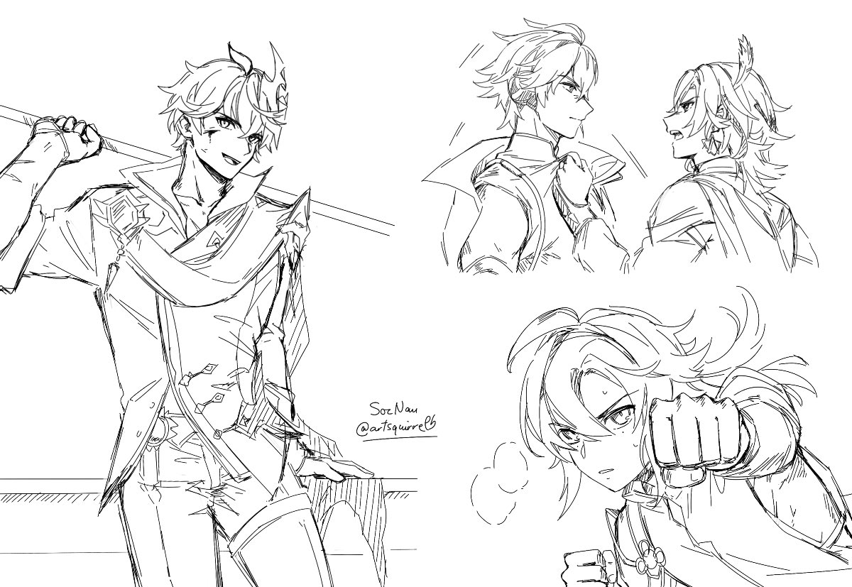 Random sketches no one asked for (me, i'm no one xD)  #GenshinImpact