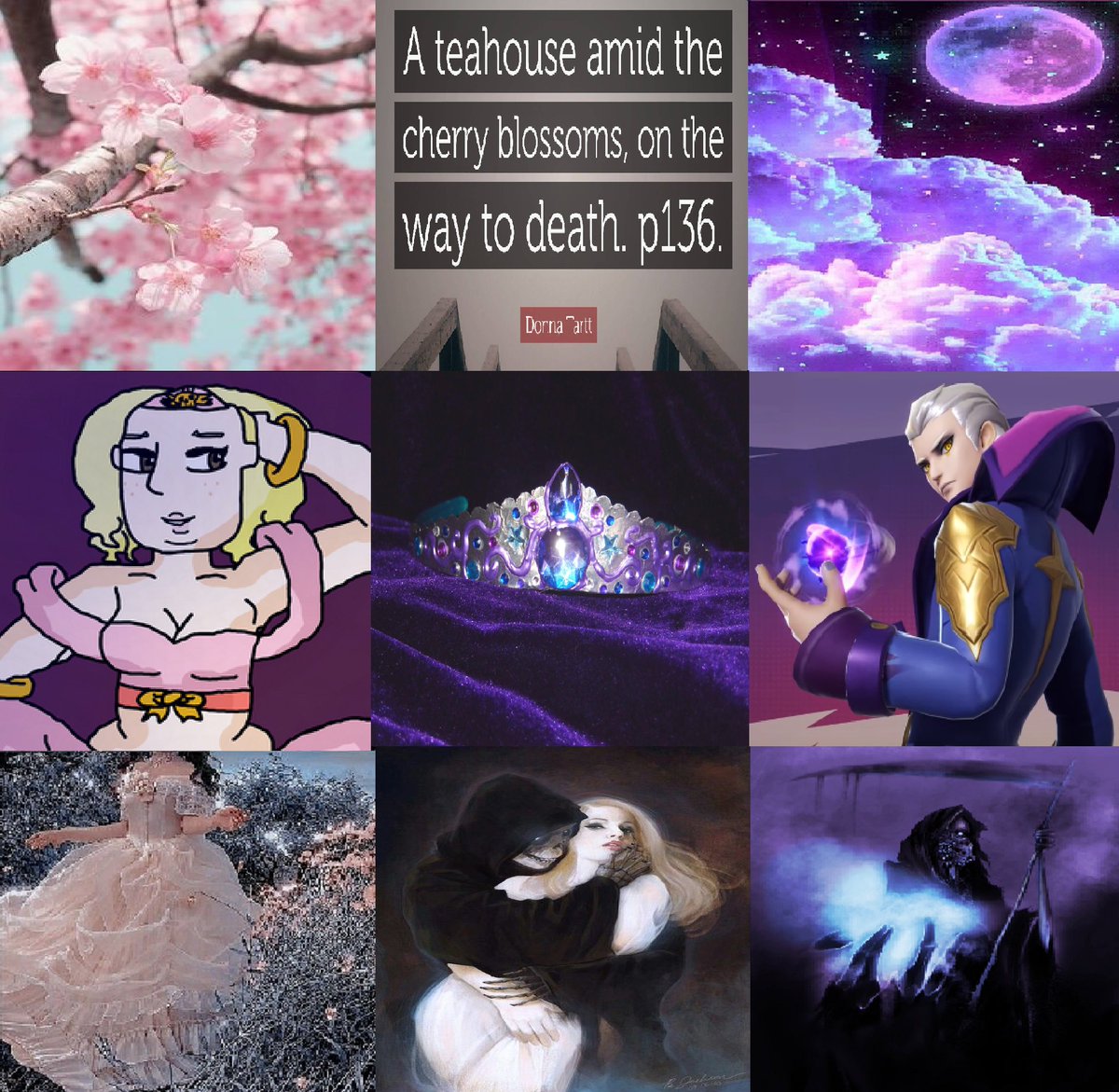 Selfshipping aesthetic board between me and my F/O Thanatos from Flash Party.

The ship name is CosmicGrace. 🌌🩰

#selfship #selfshippingcommunity