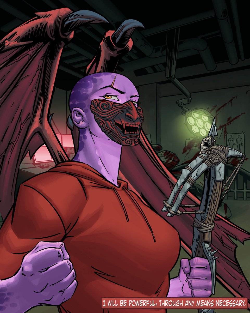 Behold the fearsome allure of the #65 Female Merfolk! With her Junk Bow as an extension of her wickedness, she soars through the depths with Infernal Flight. Dive into the depths of her villainy at the Underworld Clinic. <a href="/HV_Origins/">Mark McKenna's Heroes & Villains (NFT, P2E)</a> #hero #villain #nft #p2e #staking #sol