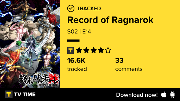 I've just watched episode S02 | E14 of Record of Ragnarok! tvtime.com/r/2TjhB #tvtime