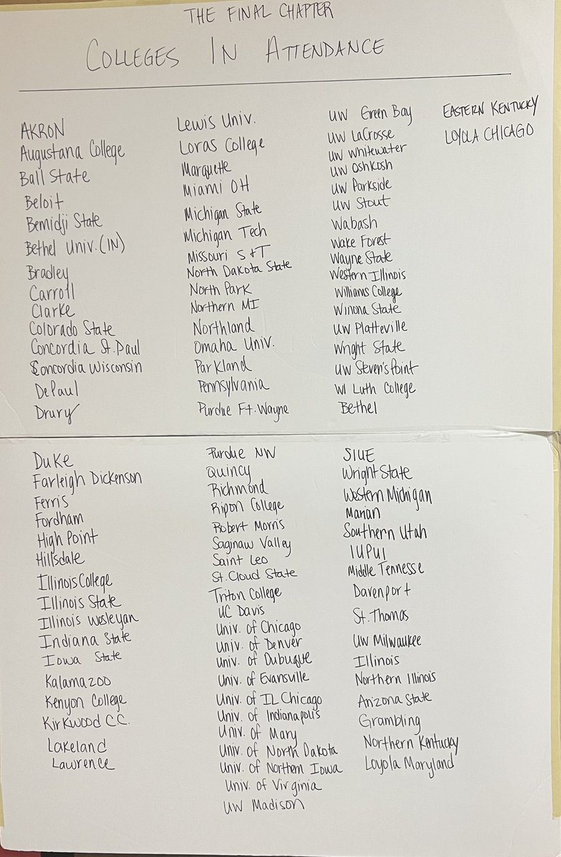 ny2lasports's tweet photo. Another full list of college programs in attendance at #NY2LAFinalChapter this week from all levels @ny2labasketball https://t.co/iA7X5Ewxjl