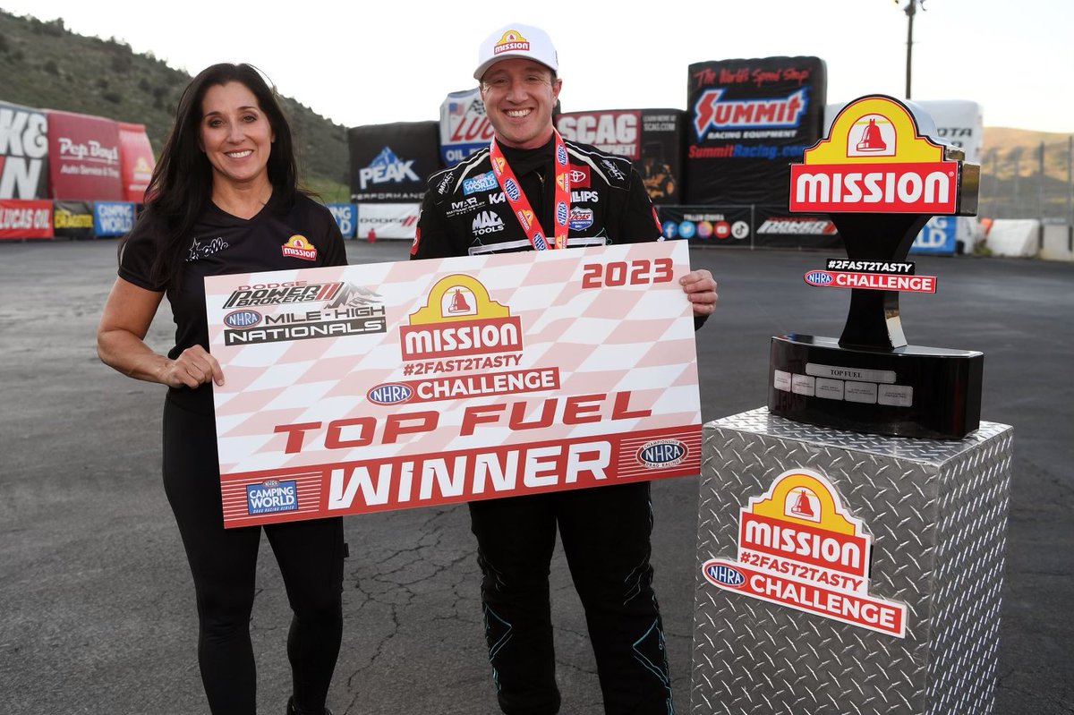 🤩 CONGRATULATIONS to @TheJustinAshley on win number 🖐️ of the @NHRA @MissionFoodsUS #2Fast2Tasty challenge! Join us in wishing him luck in tomorrow’s final Raceday @Bandimere. #MileHighNats #PhillipsFamily