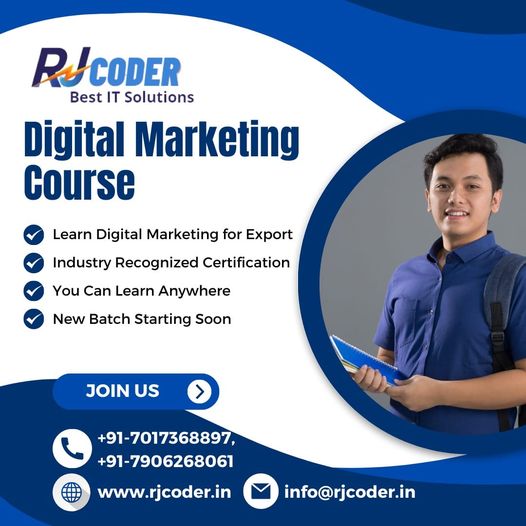 rj_coder's tweet photo. Start your professional career in digital marketing courses with 100% Job Assistance. We provide both Online and Offline Classes. 

For more:-
📲 +91-7017368897, +91-7906268061
🌐 Visit:- https://t.co/uif8Az2dbb
📩 info@rjcoder.in, rjcoder12@gmail.com
#digitalmarketingcourse https://t.co/snYZweLOhq