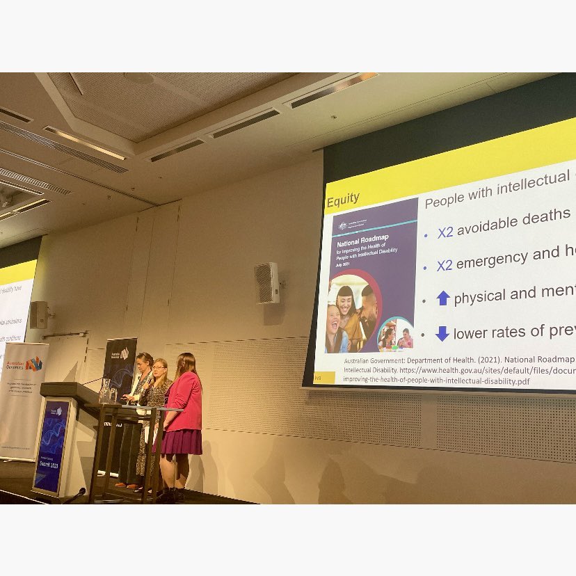 We presented our @GeneEQUAL findings & #research at the #ICG2023 Summit today. We talked about our #coproduced toolkit & #EasyRead resources to help health professionals provide #respectful #inclusive & #accessible #genetic health care: genetics.edu.au/SitePages/Inte… #AusGenomicsSummit