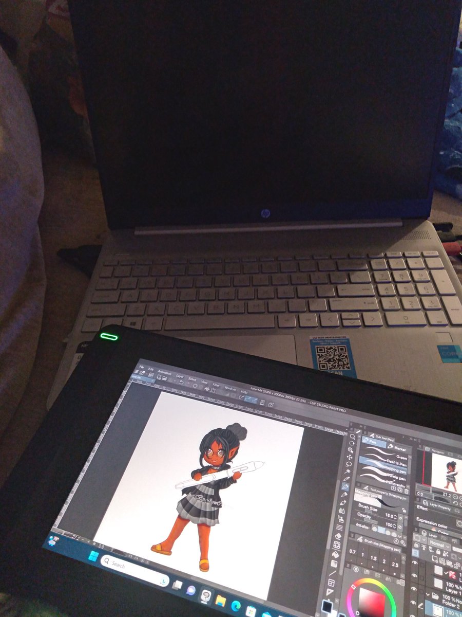 JuneChristinaa's tweet image. Trying to get this drawing done before my computer completely dies on me. I feel like it closes to dying completely. Currently only the Mouse pad works on it.

Pray for me. I&apos;m going to need it. I still have a lot more to color.

#ArtistOnTwitter #Computerproblems #Unlucky