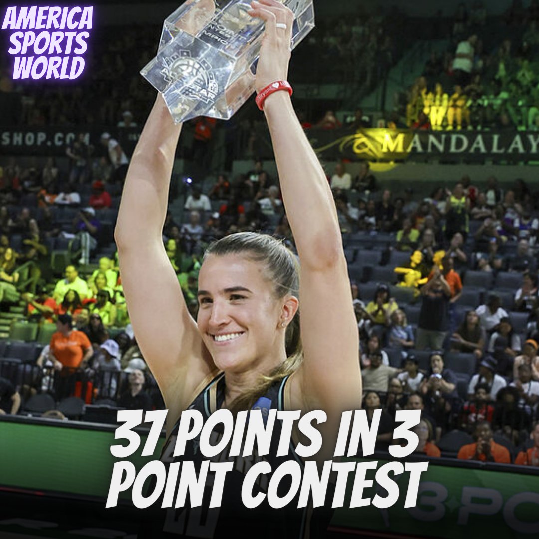 Sabrina Ionescu makes history.
with 37 points in the WNBA 3pt contest she scores the most points in a WNBA and NBA 3pt contest 
#NBA #WNBAAllStar https://t.co/DoEHAXe82M
