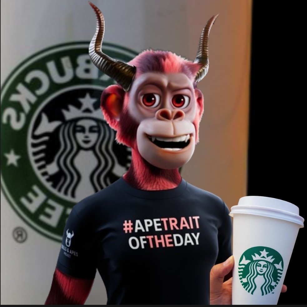 ZenTarot1115's tweet photo. GM! Happy Sunday #BAPNation !
This is how my future B.A.P APE look like 😃
#Starbucks #ApeTraitOfTheDay 
@HowardSchultz

#BAPCompetition
"This piece of content was created for the @BullsApesProj $10,000 content creation competition!" https://t.co/PtPZNO2x1s