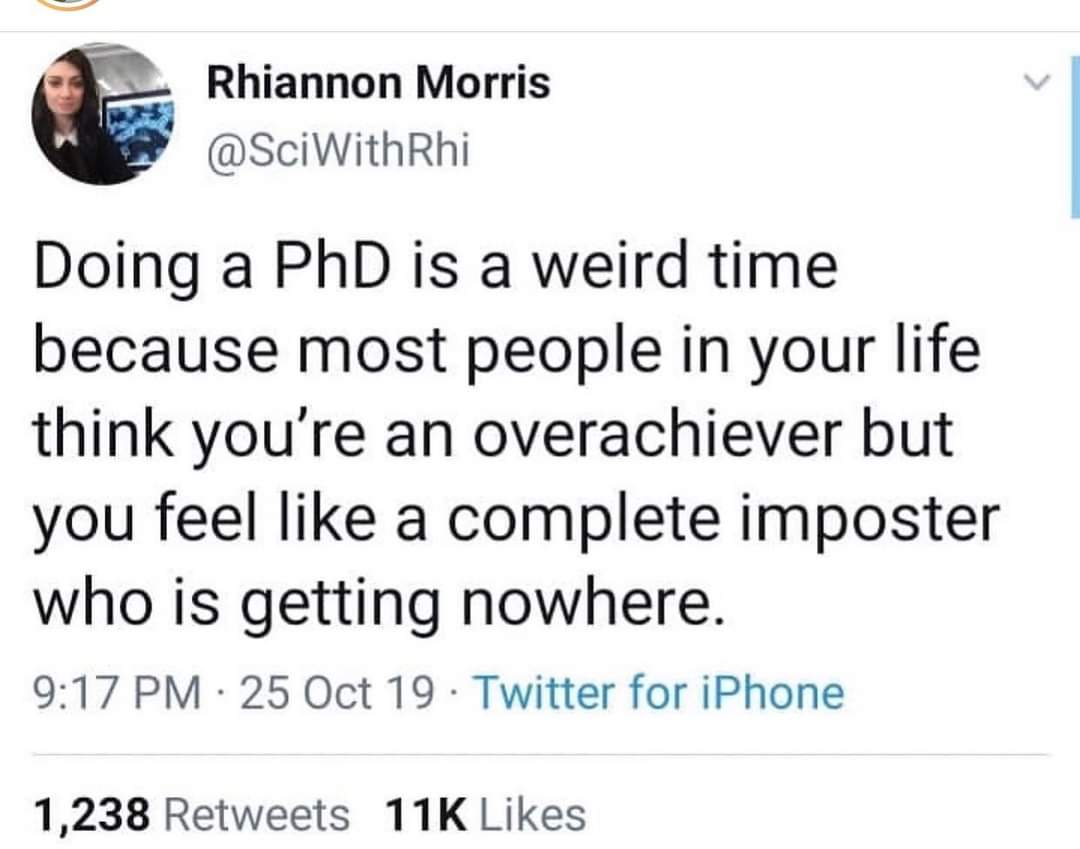 Wise words... So much relevant to all PhD students! #phdfriend #phdchat