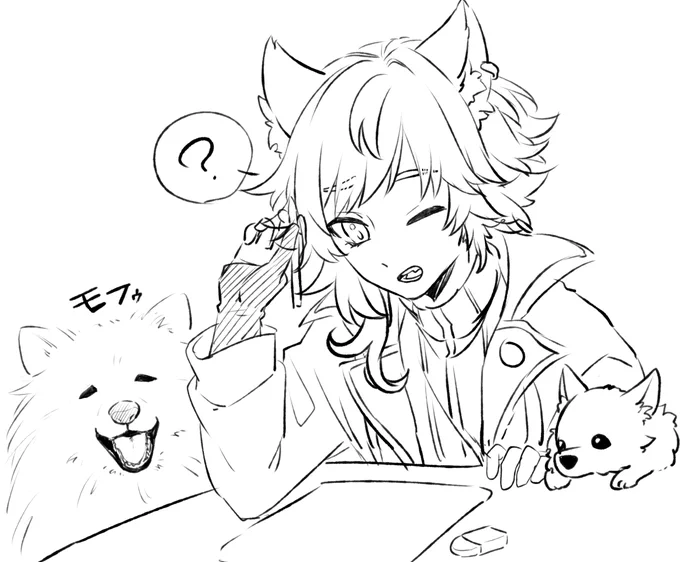 #もふサモアート 色間に合いませんでした! お絵描き企画楽しくがんばってください!