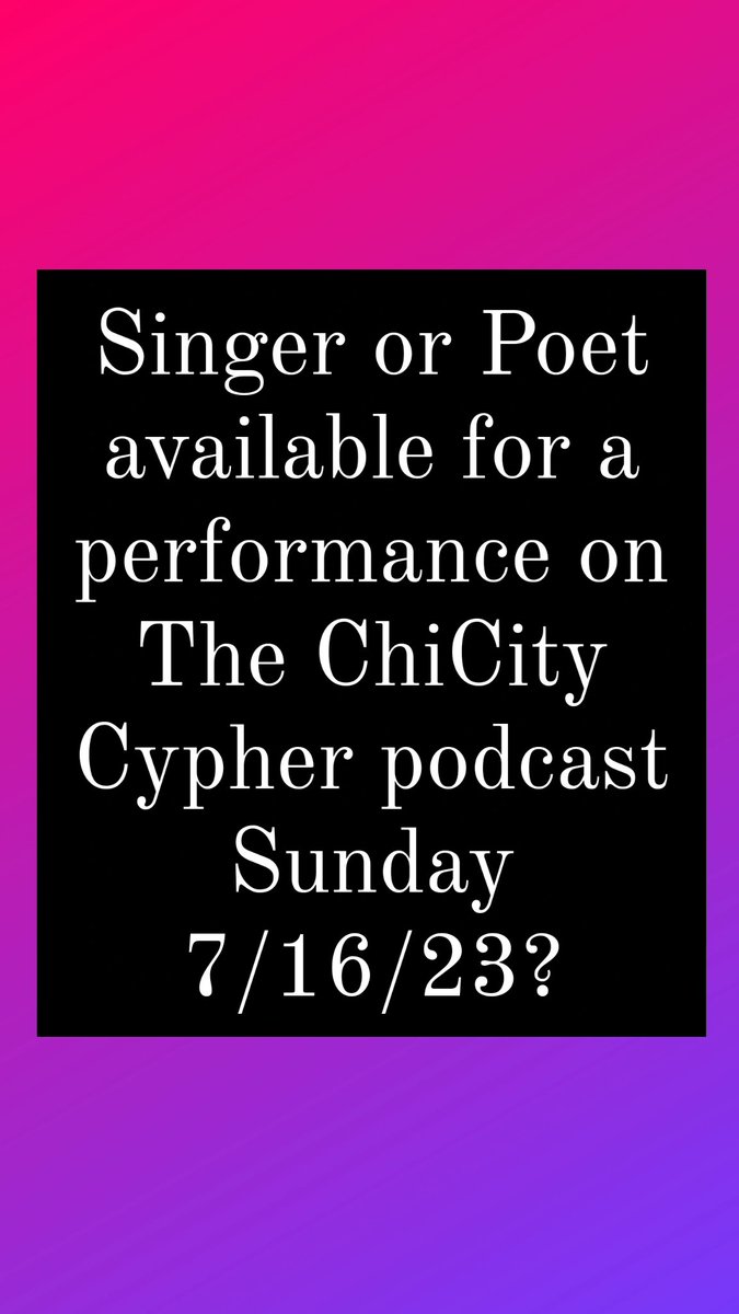 Chicago DM Asap #Singers #Poets