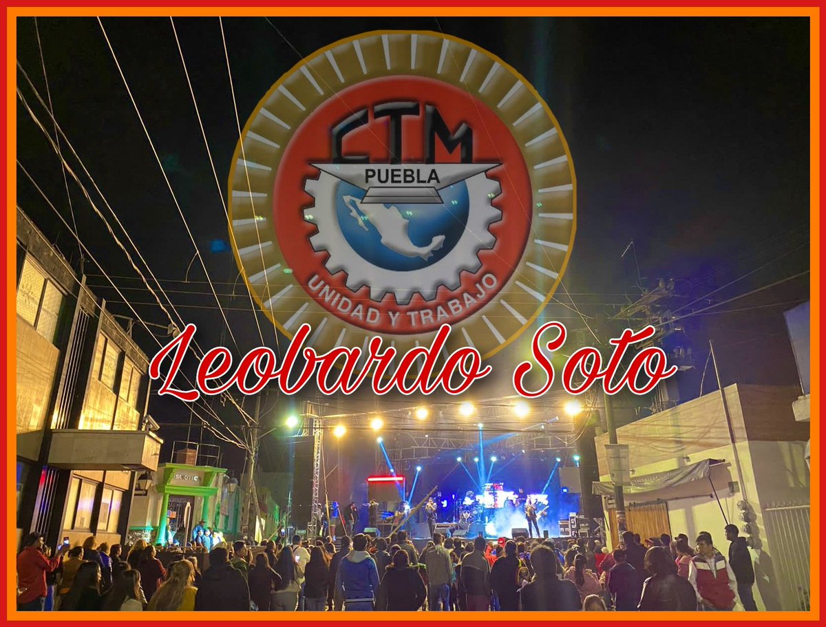 <a href="/leobardosoto/">Leobardo Soto</a> líder de la <a href="/CTMPuebla/">CTM_FTPuebla</a> en gran fiesta con todos los trabajadores  de la Empresa 🥇San Marcos 🎉 celebrando a la VirgenDelCarmen 🙏 <a href="/arturo_sotom/">Arturo Soto Martínez</a> <a href="/Felipe2483Jesus/">Felipao</a> <a href="/Dime_Eliiza/">Elizabeth Martinez</a>  <a href="/esther80179100/">mariaesther</a> <a href="/MisaelVarelaP/">Misael Varela</a> <a href="/karlyLarios/">KarLarios✨</a> <a href="/AguilaCelsa/">Celsa Aguila</a> <a href="/IvonEnriquez_/">Magnolia Ivon Enríquez</a> <a href="/FerSalgadoCTM/">Fer Salgado</a>