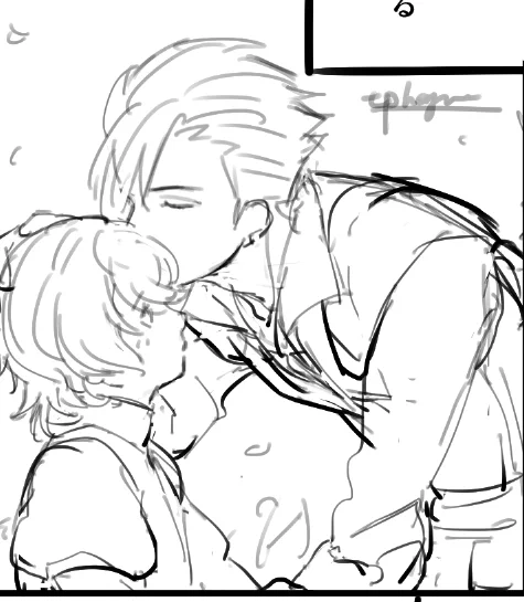 実際より身長差あるように描いてしまっている気がする、手癖なんだよなぁ…! 