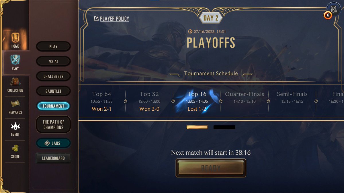 depression misplayed on turn 8 lost track of blade squire from double trouble had 2 stuns didn't play around overwhelm blade 0/5 vs reroll doomge