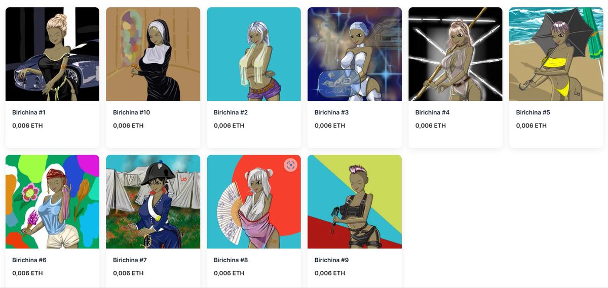 Birichina_'s tweet photo. GM, 
available the first 10 Mischievous 0.006 ETH, go see if you recognize yourself in one of them. 

weekly drops https://t.co/bgOSj6g5bd