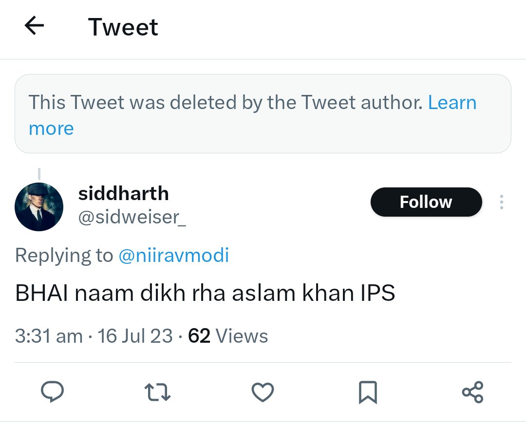 Arun Pudur On Twitter Jihadi Deleted The Tweet After His Followers