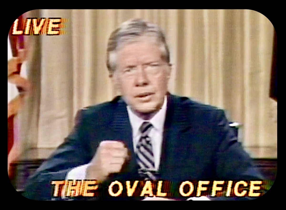 On July 15, 1979, President Jimmy Carter delivered a televised address in which he spoke about a ‘crisis of confidence,’ explaining that the nation’s woes were rooted in a ‘moral and spiritual crisis,’ which threatened to ‘destroy the social and the political fabric of America’ https://t.co/VOrepD20ul