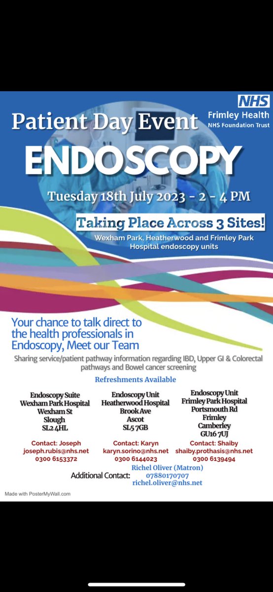 Inviting everyone to our Patient Day Event that is taking place across 3 sites on July 18, 2023 2-4pm. Meet the team and discover the latest technologies in Endoscopy Diagnostics and Therapeutics! <a href="/richel_oliver/">Richel Oliver</a> 
#enhancingpatientexperience
#commitedtoexcellence