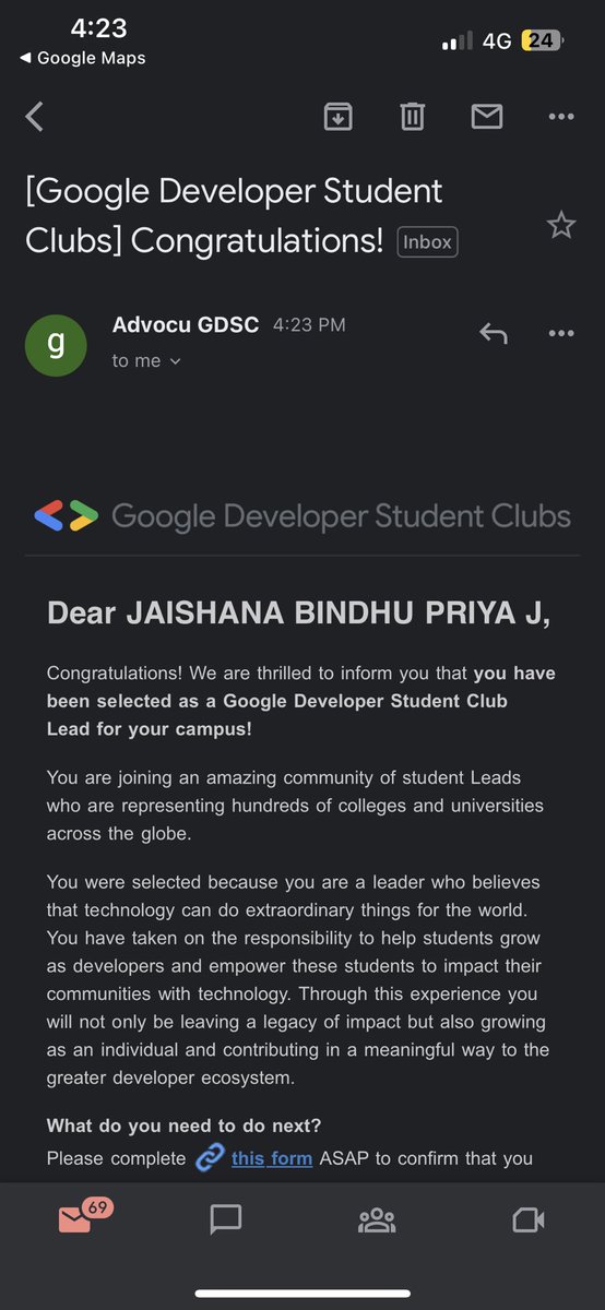 shanxa25's tweet image. 😭😭😭i cannot process this! Glad to be selected as GDSC lead for the year 23-24 
#googledeveloperstudentclub #gdsc