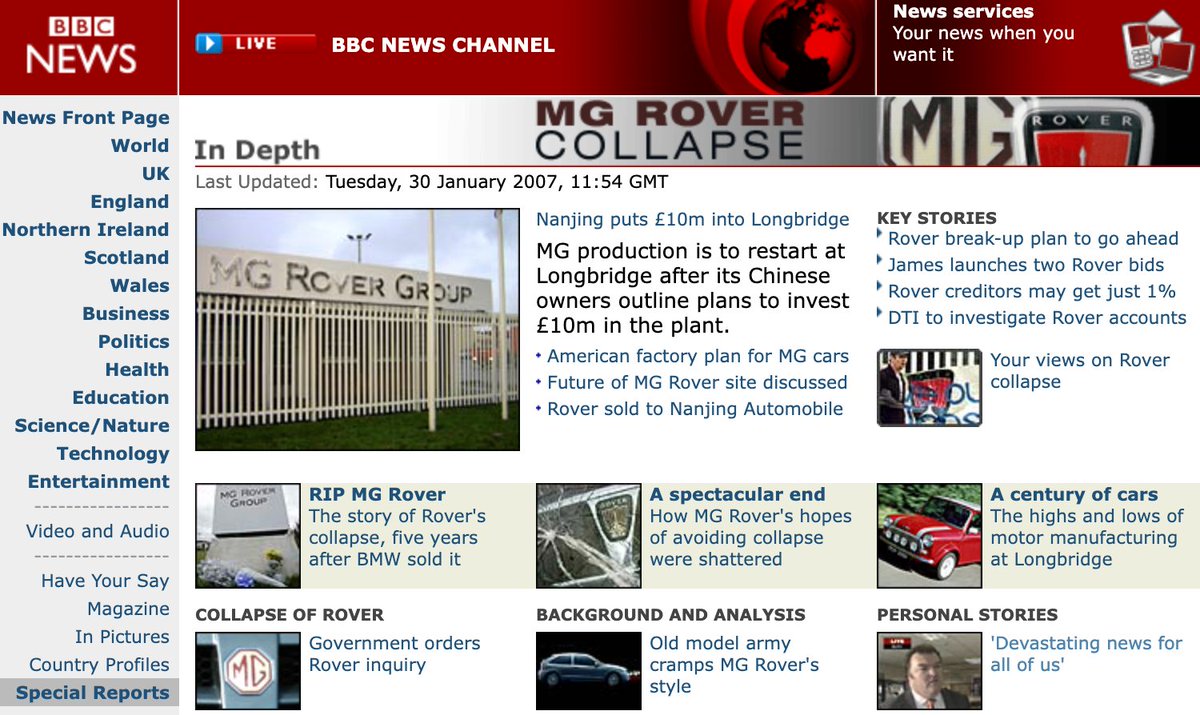 Mg Rover Collapse 1. This bland car is the MG5. It's an electric vehicle and it's ...
