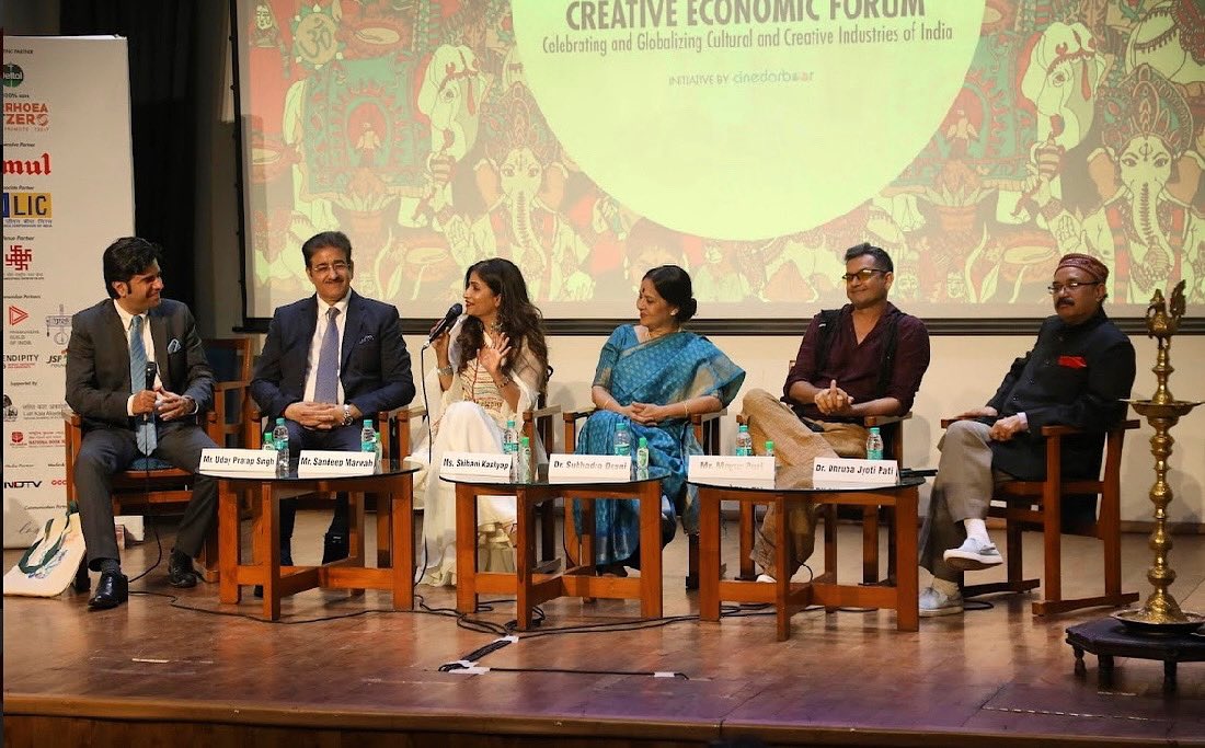 UdayPratapSingh's tweet photo. Moderated a special session at Culture 20: Creative Economic Forum on Indian Films & Music going global with @sandeepmarwah @shibanikashyap #SubhadraDesai @mayurpuri #DhrubaJyotiPati
@CINEDARBAAR #culture20 #creativeeconomicforum #creativeeconomy #indianfilm #indianmusic #global https://t.co/59w77tdkQW