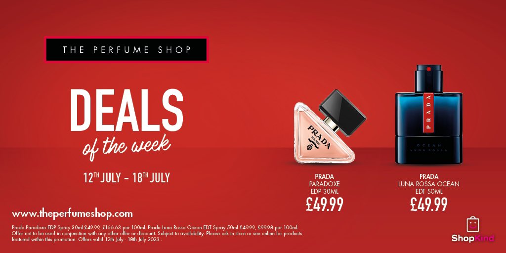 This weeks exclusive deals available for all customers. Visit us in store today. #summersale2023 #theperfumeshop #tpssc