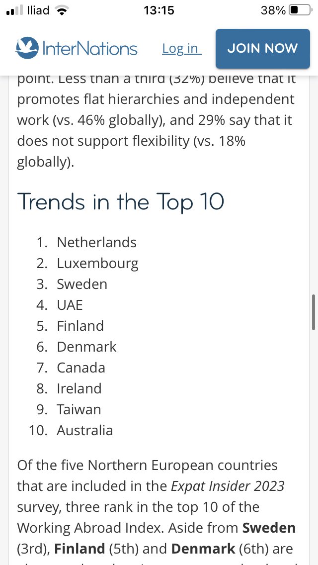 SereScandellari's tweet image. I migliori e peggiori paesi in cui andate a lavorare/The Top (&amp;amp; Bottom) Places for Working Abroad in 2023 #internations 
L’#Italia è penultima, 52^ su 53, seguita solo dalla Turchia.