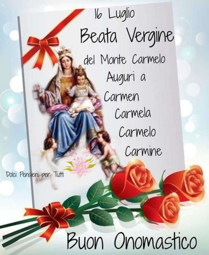 annamarylight's tweet image. #Auguri  e #buononomastico a chi porta questi nomi!♥️🌹 #16luglio