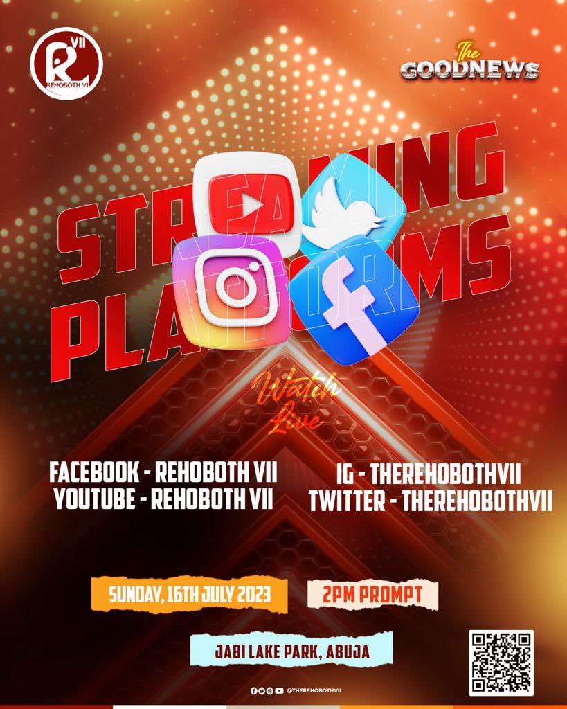 therehobothvii's tweet photo. Stream our awe-inspiring worship concert LIVE on all social platforms, and immerse yourself in an uplifting experience that will nourish your soul.

Tune in, sing along, and be part of this unforgettable spiritual journey!

#TheGoodNews #TheRehobothVII https://t.co/qzb35UU6K4