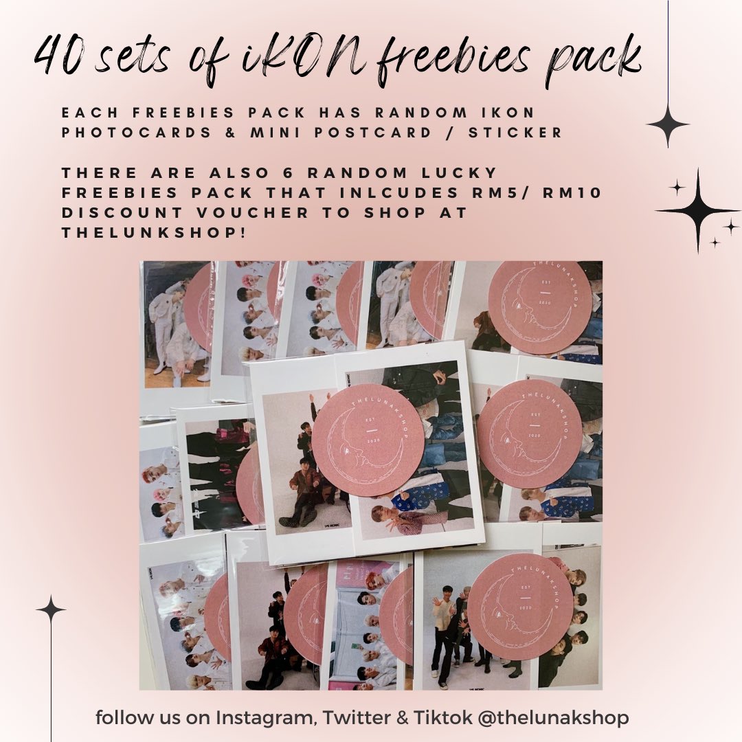 thelunakshop's tweet photo. SURPRISE 🎉
@thelunakshop is giving out 100pcs of iKON hand banners &amp; 40 sets of freebies pack on #iKONinKL concert day 🇲🇾!

come say hi!! 👋
spread the words around!! RTs are much appreciated 💗

#iKONinMY #iKON #iKONTakeOff https://t.co/tXqK8u2kk4