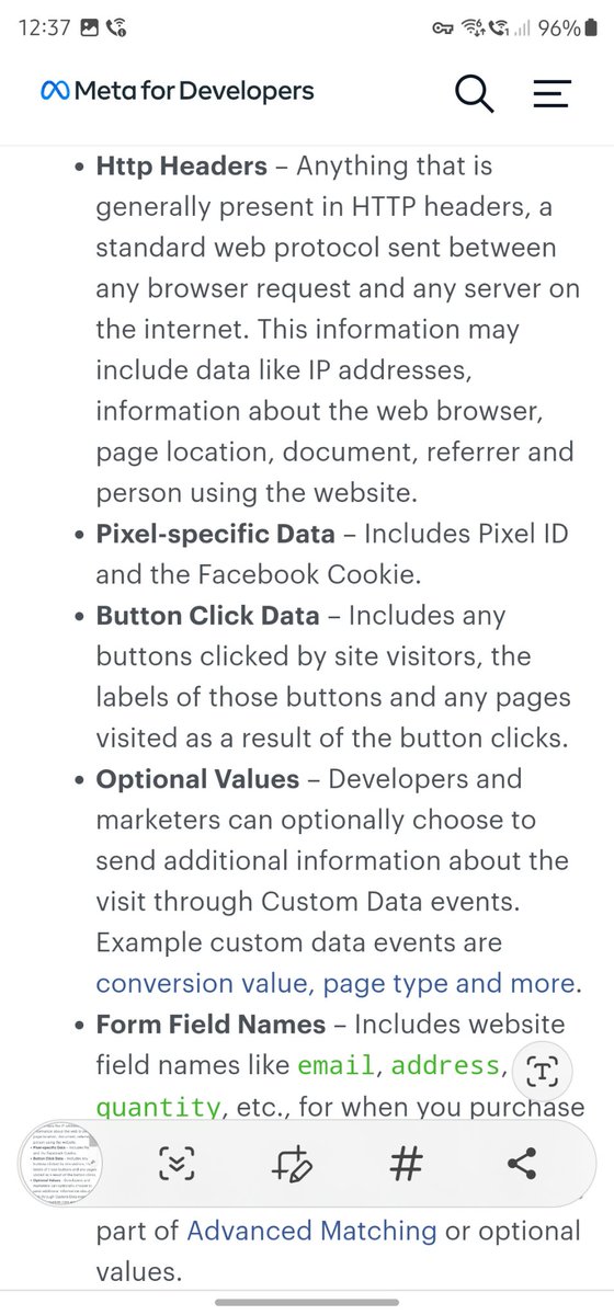 PrivacyMatters's tweet photo. Here's information on the Meta Pixel - such as the kinds of data it collects and can be further configured to collect 

https://t.co/vAEkeuN4ak https://t.co/C0reHcm4no