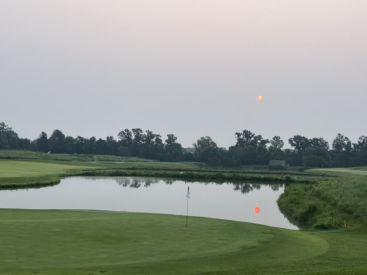 Canadian wild fire smoke this morning.