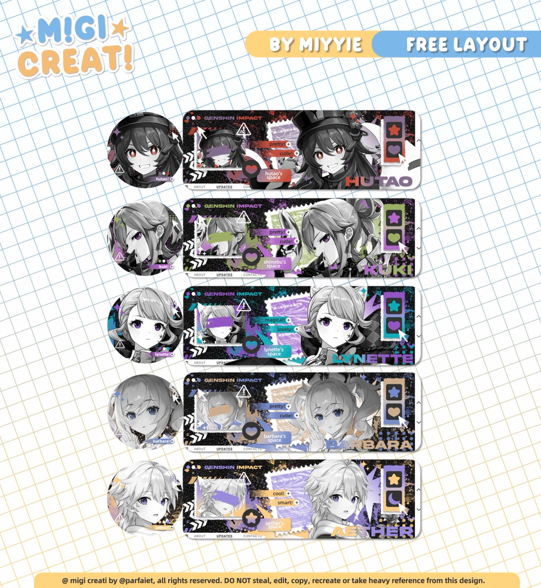 parfaiet's tweet photo. beep bOp! migi bawa layout free genshin (nyelip sampo) yg udah diborong sama kak @.miy_yie ☆(ﾉ◕ヮ◕)ﾉ* 

yg minat boleh dm migi langsung charanya (check alt) di jam 17.15 wib tepat yaaa! buat tnc dan format dmnya liat tweet dibawah ʕ •ᴥ•ʔゝ☆ #zonauang #zonaba https://t.co/KyuEpbf0CJ