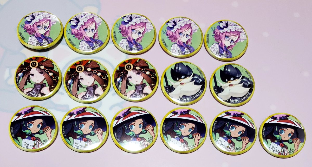 CBLxWKDvyo3QS6H's tweet photo. 【交換譲渡】FGO 霊基召喚缶バッジ 霊基缶 AJ
譲：画像参照
シクレ 当たり オルガマリー、コヤンスカヤ、クリームヒルト、蘭丸、ローラン、徐福、太歳星君、サンチョ、壱与、徵側、徵弐、ドン・キホーテ、張角

求：モリアーティ(若モリ)∞＞シャルルマーニュ1.2＞定価+送料
→ https://t.co/Qx8Z7x62wy