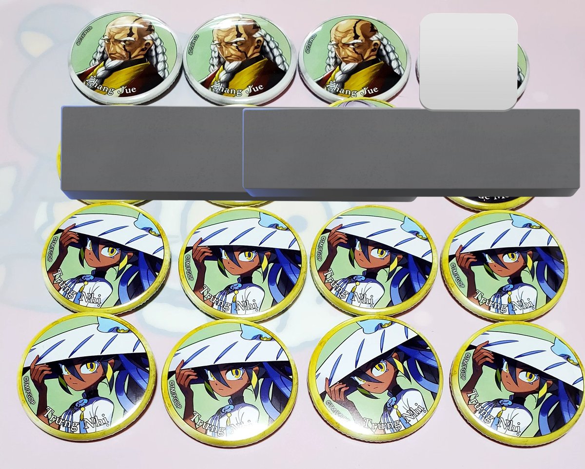 CBLxWKDvyo3QS6H's tweet photo. 【交換譲渡】FGO 霊基召喚缶バッジ 霊基缶 AJ
譲：画像参照
シクレ 当たり オルガマリー、コヤンスカヤ、クリームヒルト、蘭丸、ローラン、徐福、太歳星君、サンチョ、壱与、徵側、徵弐、ドン・キホーテ、張角

求：モリアーティ(若モリ)∞＞シャルルマーニュ1.2＞定価+送料
→ https://t.co/Qx8Z7x62wy