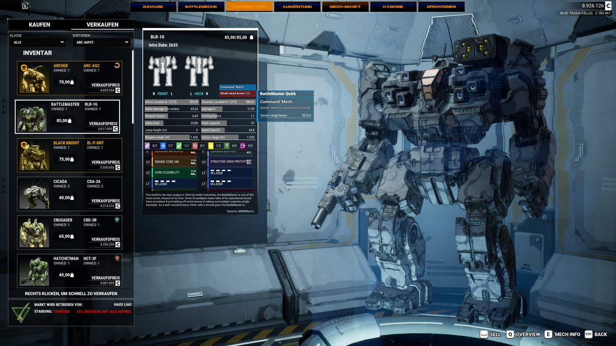 AndrejHeHo's tweet photo. @MW5Mercs  @ArtofBattletech 
UI is to mighty and mono? 
Use my mod for colorize (search Nexus for sh4mbler)  and shrink the whole UI with:

[/script/engine.userinterfacesettings]
ApplicationScale=0.70

as additional Line in "Engine.ini"

This even works with other UI mods! https://t.co/hD4qVQ1Iru