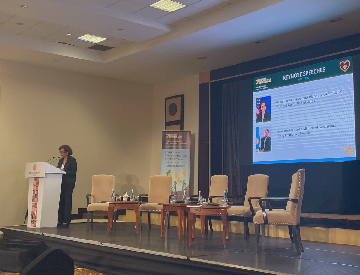 We must invest in better data on gender + care.

Former @icrw President &amp; CEO + current Ambassador-at-Large for Global Women’s Issues <a href="/geetaraogupta/">Dr. Geeta Rao Gupta</a> affirms #caregiving as priority on U.S. diplomatic agenda + encourages all of us to “be kind.”

#WD23CareCon #WD2023