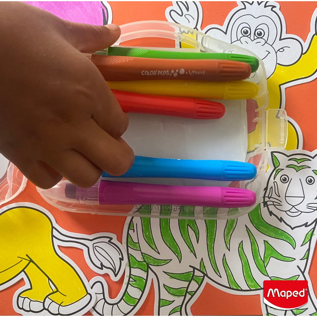 Your kids new summer accessory 😎
Carry, pack &amp; GO! With our Color’Peps Gel crayons. #maped