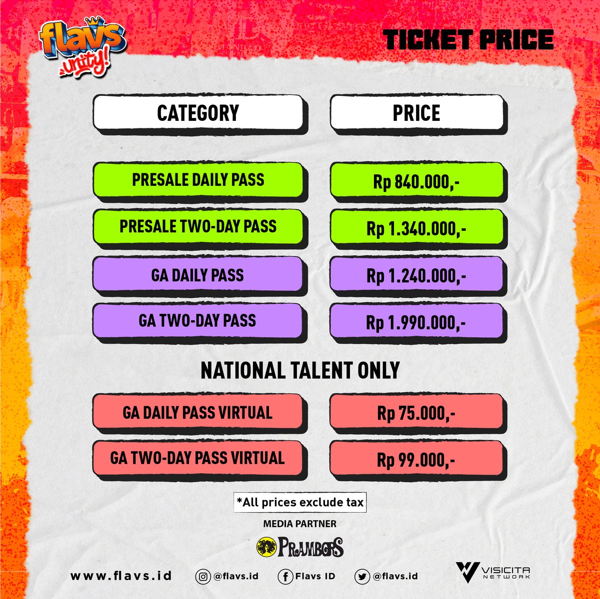Prambors's tweet photo. #FLAVS Unity is coming! Catat tempat & tanggalnya; 29-30 Juli 2023 di Ecopark Ancol! Yuk, kita seru-seruan bareng para musisi hip-hop, soul dan r&b nasional & mancanegara! See you at #FLAVSUnity! https://t.co/3o7qUQ0iAg