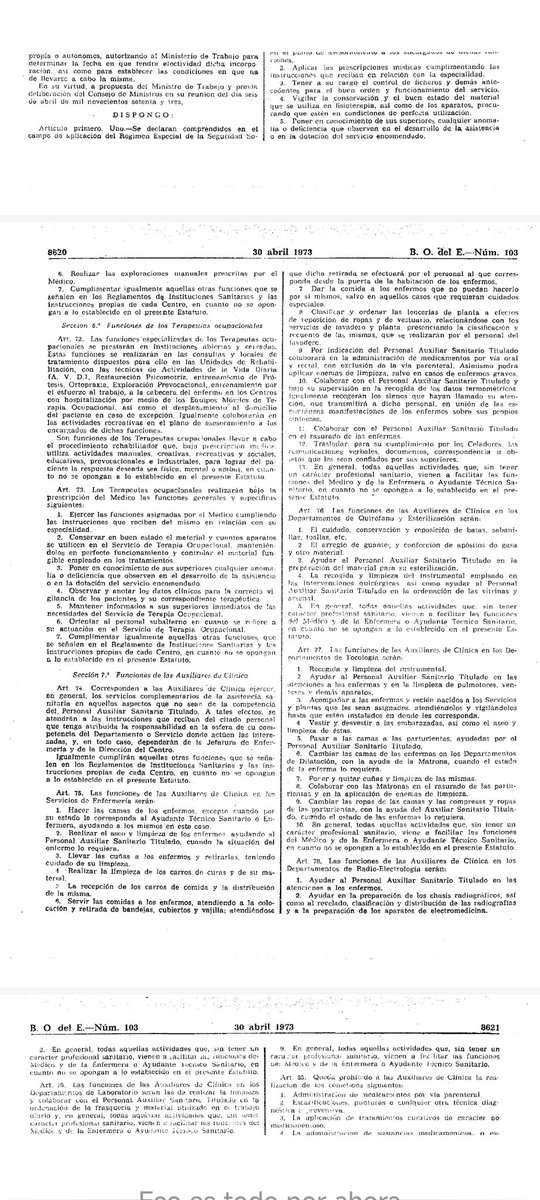 781 días 
Iremos a Inspección de trabajo
<a href="/LinaGarcia_AND/">Catalina García</a> expliquen el art. 75 punto 13 <a href="/JuanMa_Moreno/">Juanma Moreno</a>
No es delegar para que lo haga TCAE y figuren "ellos" 
LA ORDEN DE 1973 también viene el Ayudante Técnico Sanitario (ATS)
Solo haremos lo que corresponda 
#tcaefuncionesc1ya