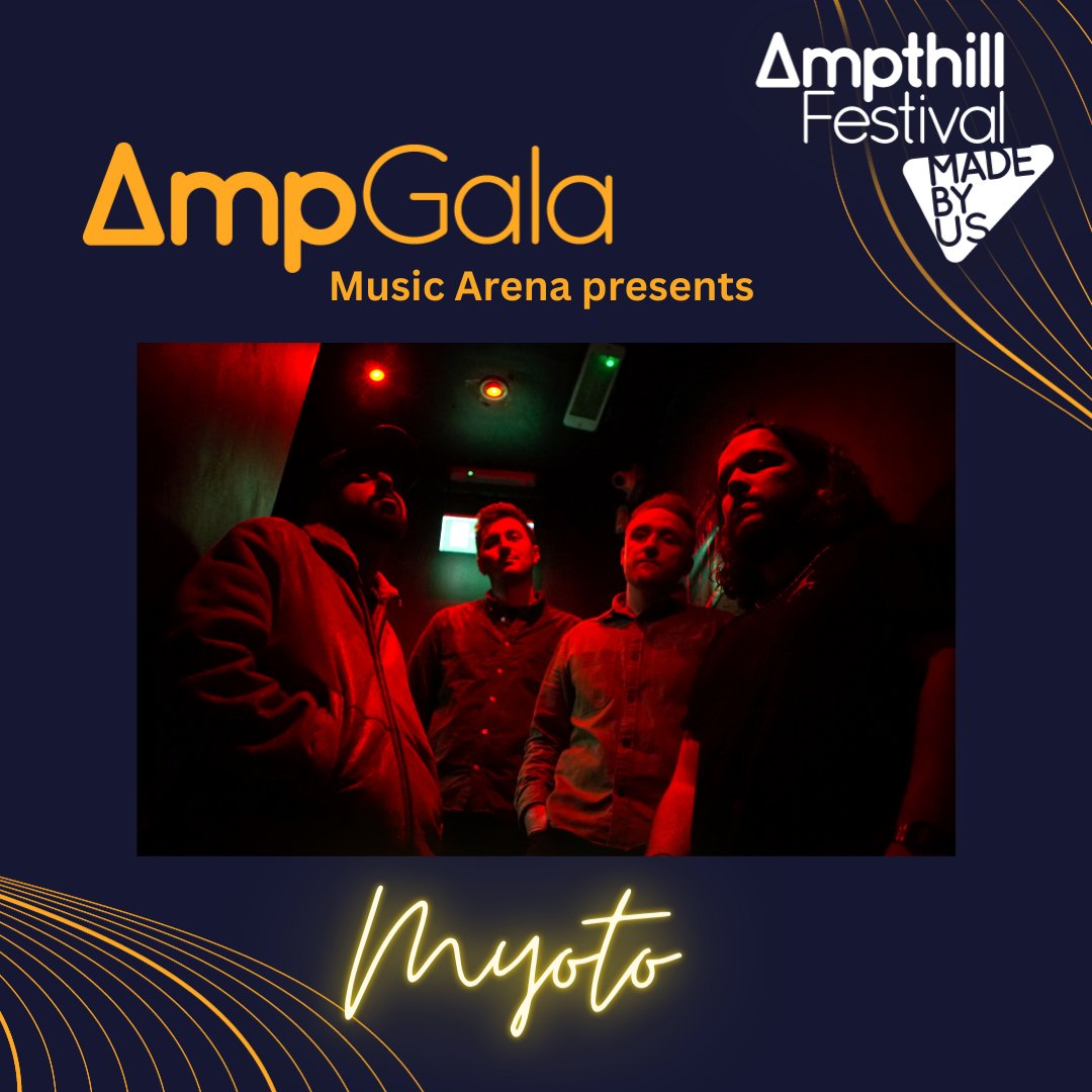 The AmpGala Music Arena kicks off at 12.45 with Myoto - formed in early 2020, Manchester four-piece Myoto are bursting with energy and emotion.

Tickets available at gates - £5 for an adult. Accompanied children, AmpProms and Weekender ticket holders have free entry.