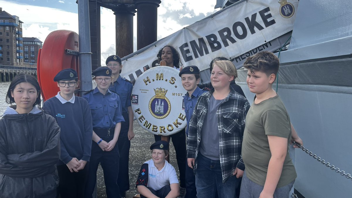 A great morning onboard HMS Pembroke for a ships visit. Thank you to the CO &amp; crew for an informative morning! Cadets loved it. 
<a href="/RoyalNavy/">Royal Navy</a> <a href="/SeaCadetsUK/">Sea Cadets</a> #levelup #neverordinary #whatwedo