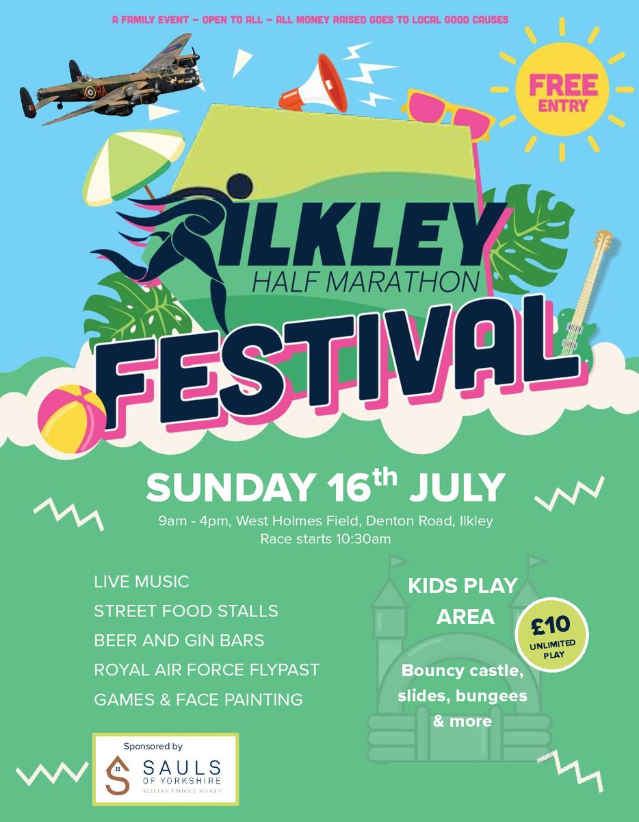 Good luck to all those taking part in the <a href="/IlkleyHalf/">Ilkley Half Marathon</a> Marathon today 🏃‍♂️
Organisers have confirmed roads on the route will be fully closed at 10am - apart from A59 at Bolton Bridge, which will be on stop/go boards.
Race starts at 10.30am. Event village open 9-4. Flypast 3.30pm 🤞.