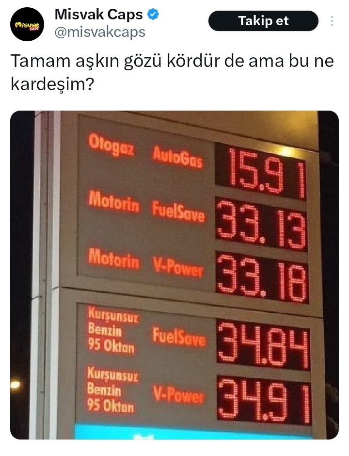 ZamHaberAjans's tweet photo. Son akaryakıt zammına misvak bile tepki gösterdi… https://t.co/hpW5HNn2qh