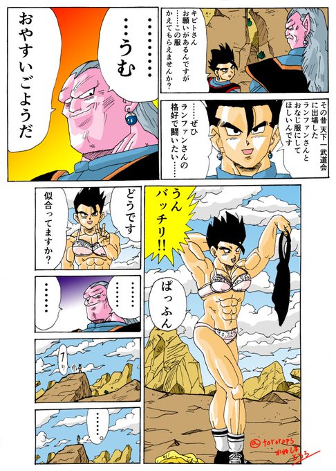 昔描いたドラゴンボールの漫画 「ランファンさんの格好」 | かねしま