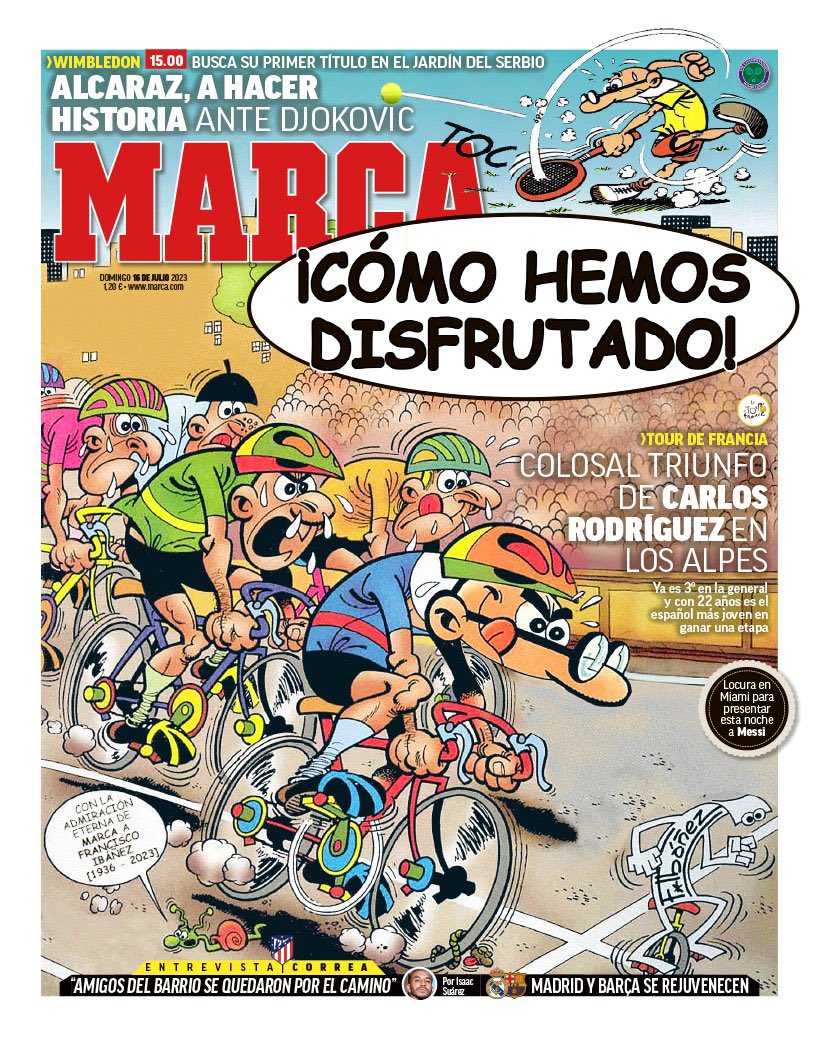 josue_coello's tweet photo. Qué portada tan bonita y qué gran homenaje a Ibáñez. https://t.co/B1atrUo2Do