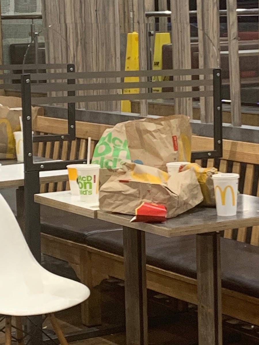 Deathoverlife12's tweet photo. @McDonaldsUK @McDonaldsUKNews #tradingstandards

Dirty filthy smelling  with homeless people sleeping shoes off….stale cold chips meal not made correctly although noted about allergies 

shift manager was no help and allowed staff to abuse me and talk crap about me to other https://t.co/9BKBEbTzbJ