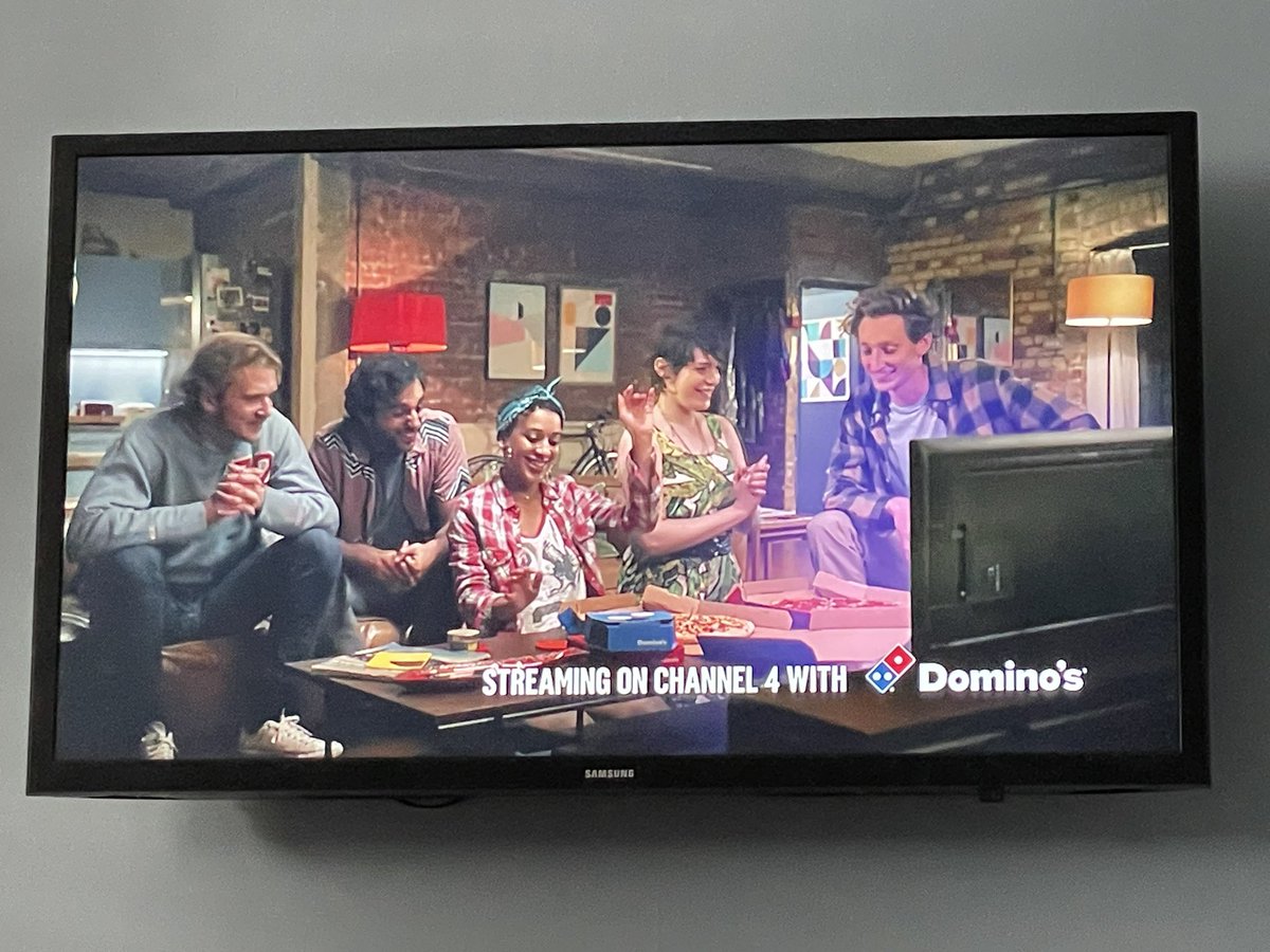 TheNewsAtGlenn's tweet photo. Another day thinking of that Dominos advert where five mates are sharing two medium pizzas. Ooo yeah just the one slice for me for my entire dinner please https://t.co/0vLKMiUqS0