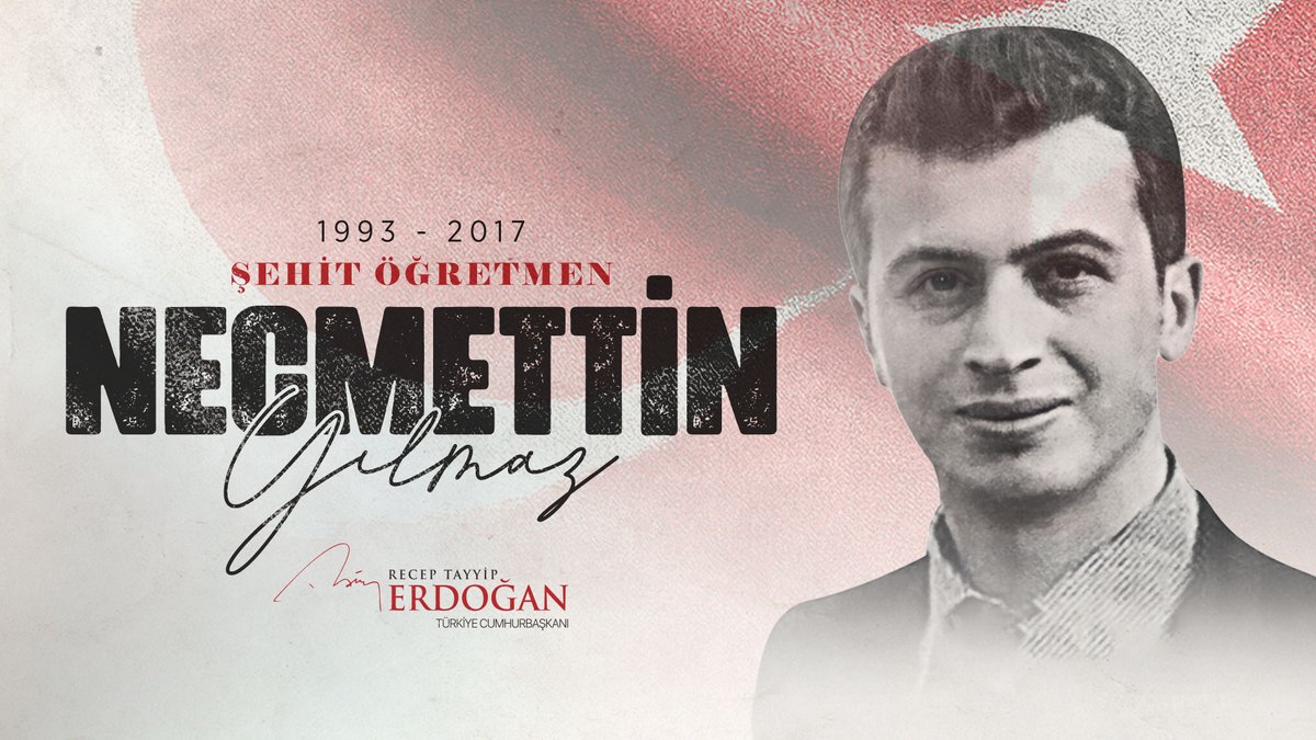 Ömrünün baharında, ülkemize ve milletimize hizmet etmek için çıktığı yolda terör örgütü PKK tarafından alçakça şehit edilen Necmettin Yılmaz öğretmenimizi rahmetle yâd ediyorum. 
 
Terörün milletimize yaşattığı hiçbir acıyı unutmayacağız, mücadelemize kararlılıkla devam edeceğiz.