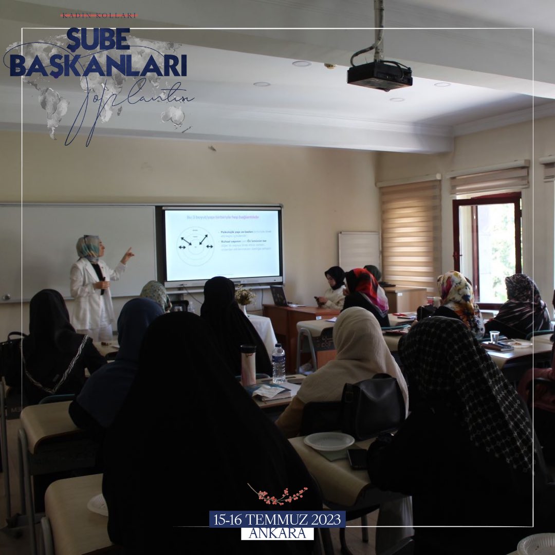 Ankara'da gerçekleşen Şube Başkanları Toplantımızda Şerife Doğan Hanımefendi eğitimlerini gerçekleştirdi. Şube Başkanları Toplantısı 🗓️ 15 - 16 Temmuz 📍Ankara - Çasgem